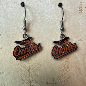 Baltimore Orioles Enamel Dangle Earrings MLB Baseball Bird Logo Fan Jewelry